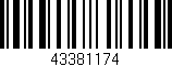 Código de barras (EAN, GTIN, SKU, ISBN): '43381174'