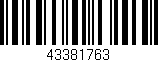 Código de barras (EAN, GTIN, SKU, ISBN): '43381763'