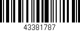 Código de barras (EAN, GTIN, SKU, ISBN): '43381787'