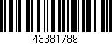 Código de barras (EAN, GTIN, SKU, ISBN): '43381789'