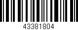 Código de barras (EAN, GTIN, SKU, ISBN): '43381804'