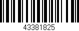 Código de barras (EAN, GTIN, SKU, ISBN): '43381825'