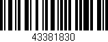 Código de barras (EAN, GTIN, SKU, ISBN): '43381830'