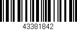 Código de barras (EAN, GTIN, SKU, ISBN): '43381842'