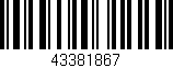 Código de barras (EAN, GTIN, SKU, ISBN): '43381867'