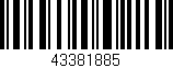 Código de barras (EAN, GTIN, SKU, ISBN): '43381885'