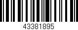 Código de barras (EAN, GTIN, SKU, ISBN): '43381895'