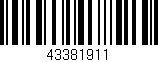 Código de barras (EAN, GTIN, SKU, ISBN): '43381911'