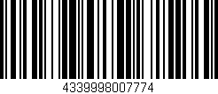 Código de barras (EAN, GTIN, SKU, ISBN): '4339998007774'