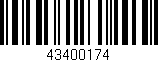 Código de barras (EAN, GTIN, SKU, ISBN): '43400174'