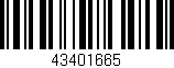 Código de barras (EAN, GTIN, SKU, ISBN): '43401665'