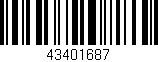 Código de barras (EAN, GTIN, SKU, ISBN): '43401687'