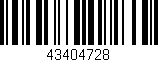 Código de barras (EAN, GTIN, SKU, ISBN): '43404728'