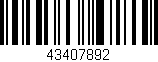 Código de barras (EAN, GTIN, SKU, ISBN): '43407892'