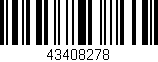 Código de barras (EAN, GTIN, SKU, ISBN): '43408278'