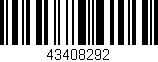 Código de barras (EAN, GTIN, SKU, ISBN): '43408292'