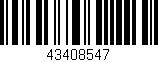 Código de barras (EAN, GTIN, SKU, ISBN): '43408547'