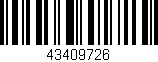 Código de barras (EAN, GTIN, SKU, ISBN): '43409726'