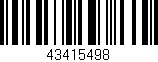 Código de barras (EAN, GTIN, SKU, ISBN): '43415498'