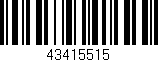 Código de barras (EAN, GTIN, SKU, ISBN): '43415515'