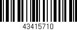 Código de barras (EAN, GTIN, SKU, ISBN): '43415710'