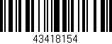 Código de barras (EAN, GTIN, SKU, ISBN): '43418154'