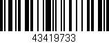 Código de barras (EAN, GTIN, SKU, ISBN): '43419733'