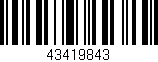 Código de barras (EAN, GTIN, SKU, ISBN): '43419843'