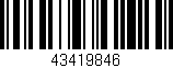 Código de barras (EAN, GTIN, SKU, ISBN): '43419846'