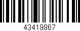 Código de barras (EAN, GTIN, SKU, ISBN): '43419867'
