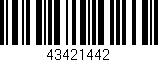 Código de barras (EAN, GTIN, SKU, ISBN): '43421442'