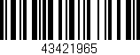 Código de barras (EAN, GTIN, SKU, ISBN): '43421965'