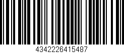 Código de barras (EAN, GTIN, SKU, ISBN): '4342226415487'
