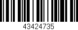 Código de barras (EAN, GTIN, SKU, ISBN): '43424735'