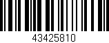 Código de barras (EAN, GTIN, SKU, ISBN): '43425810'