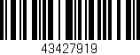 Código de barras (EAN, GTIN, SKU, ISBN): '43427919'