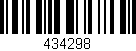 Código de barras (EAN, GTIN, SKU, ISBN): '434298'
