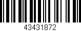 Código de barras (EAN, GTIN, SKU, ISBN): '43431872'