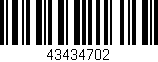 Código de barras (EAN, GTIN, SKU, ISBN): '43434702'