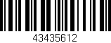 Código de barras (EAN, GTIN, SKU, ISBN): '43435612'