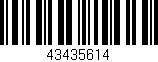 Código de barras (EAN, GTIN, SKU, ISBN): '43435614'