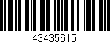 Código de barras (EAN, GTIN, SKU, ISBN): '43435615'