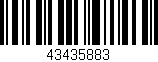 Código de barras (EAN, GTIN, SKU, ISBN): '43435883'