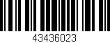 Código de barras (EAN, GTIN, SKU, ISBN): '43436023'