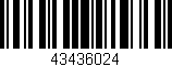 Código de barras (EAN, GTIN, SKU, ISBN): '43436024'