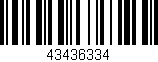 Código de barras (EAN, GTIN, SKU, ISBN): '43436334'