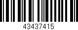 Código de barras (EAN, GTIN, SKU, ISBN): '43437415'
