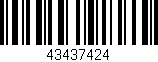 Código de barras (EAN, GTIN, SKU, ISBN): '43437424'