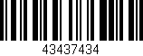 Código de barras (EAN, GTIN, SKU, ISBN): '43437434'