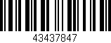 Código de barras (EAN, GTIN, SKU, ISBN): '43437847'